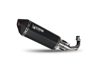 Scorpion Auspuff Komplettanlage schwarz Keramik Vespa GTS 300 Super (inkl. HPE) 08-18