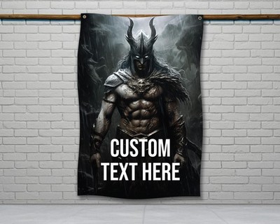 Custom Warrior Flag - Motivational Weightlifting Gym Decor