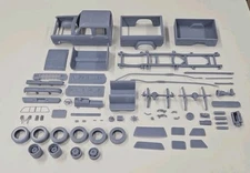 ABS-LIKE RESIN 3D PRINTED 1/25 1983 DODGE RAM W350 CREW CAB DUALLY FULL KIT