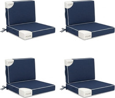 24X24 in Outdoor Foam Deep Seat Cushion Set of 4, Water-Resistant