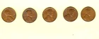 1955-S LINCOLN WHEAT CENT PENNY  LOT OF 5