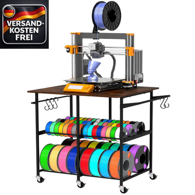 3D Drucker Regal mit Filament Aufbewahrung rollbar für PLA ABS TPU Büro Zuhause