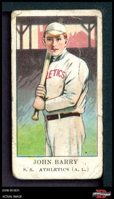 1909 American Caramel E91-B Jack Barry Athletics Type B 1 - POOR