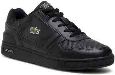 Lacoste Z88124* Mens Black Leather T-Clip Sneakers Size 10.5 M | eBay