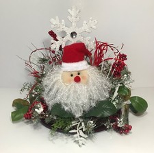 SANTA CLAUS CHRISTMAS CENTERPIECE HOLIDAY XMAS WHIMSICAL TABLE DECORATION GIFT