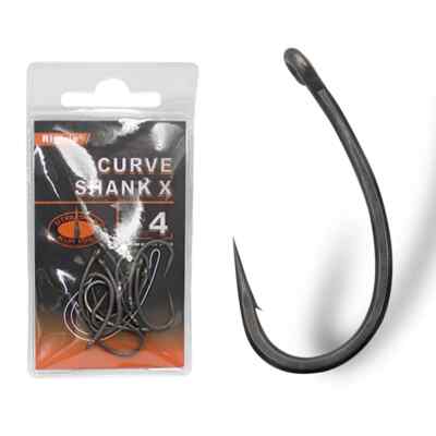 10pcs Carp Fishing Hook PTFE Coated Micro Barb Curve Shank Sharp Carp Hook