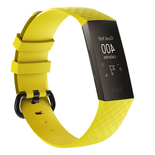 Fitbit Charge 3 Classic Silicone Replacement Band Watch Strap Diamond-Textured - Picture 20 of 24