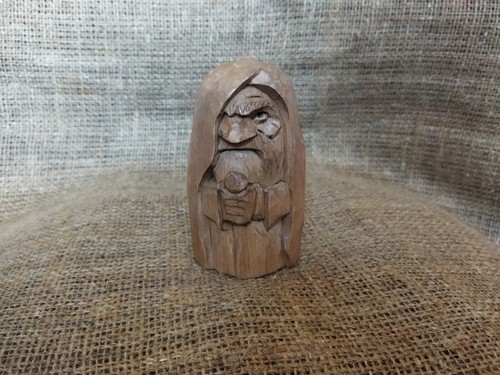 Estatua de Odín, ídolo Wotan de madera artesanal. - Imagen 10 de 24