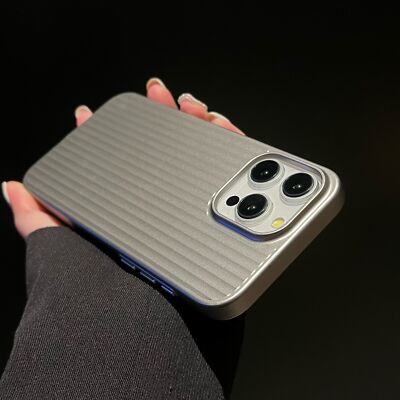 Rugged Case For iPhone 16 15 14 13 Pro Max Corrugated Design Shockproof Cover