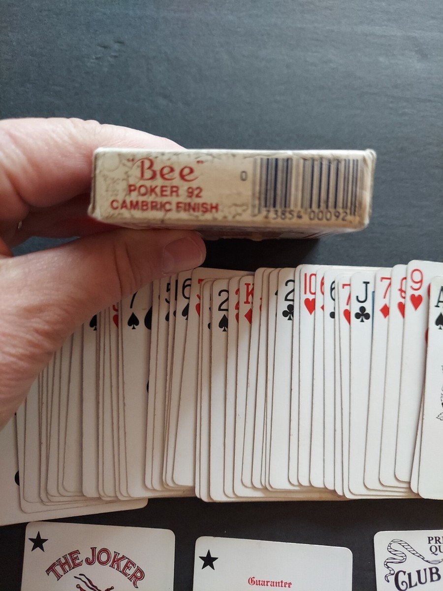 Vintage Bee Playing Cards No 92 - Diamond Back Club Special Red | eBay