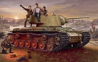 Trumpeter 00360 RUSSIAN KV-1 MODEL 1942 LIGHTWEIGHT CAST TANK 1:35 Model Kit