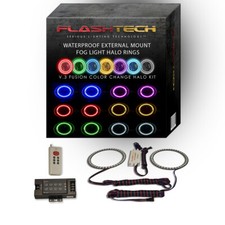 External Led Fog Light Halo Ring Multi-color Rf Kit For Ford Mustang 05-09