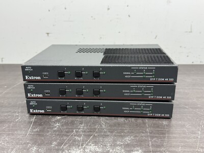 Lot Of 3 Extron DTP T DSW 4K 233 TX Three Input Multi-Format Auto Switcher - X77