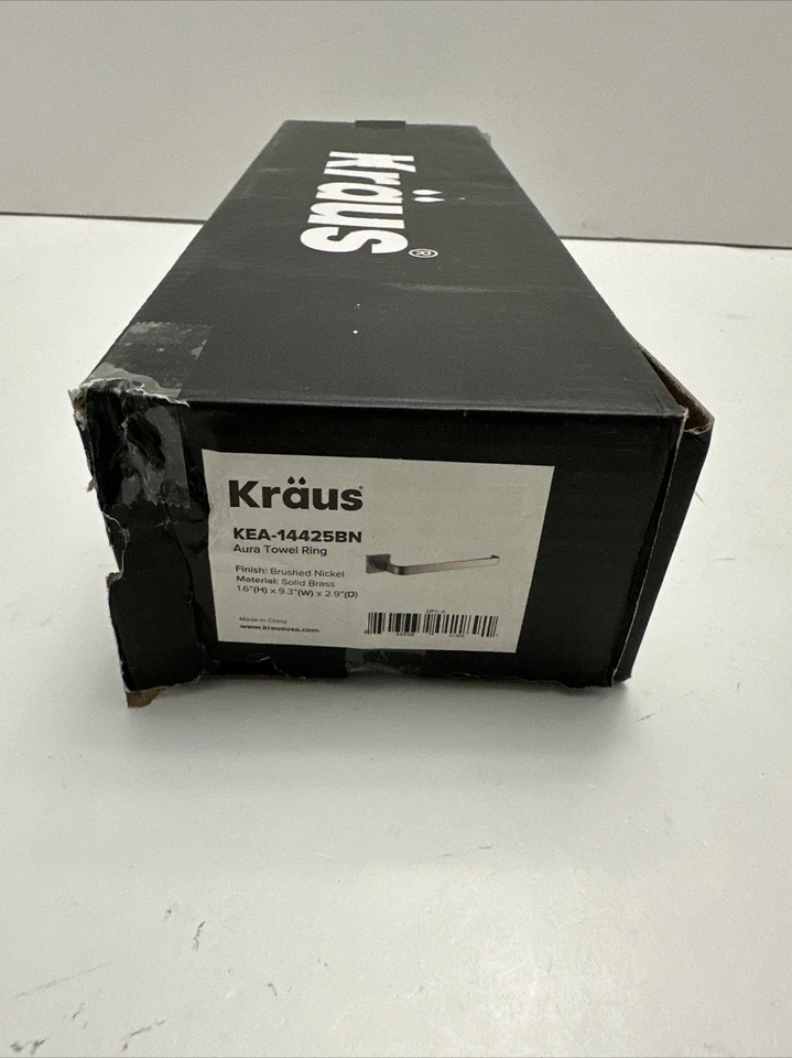Anillo toalla de latón macizo Kraus KEA-14425BN Aura 9" - níquel cepillado Foto 2 de 4