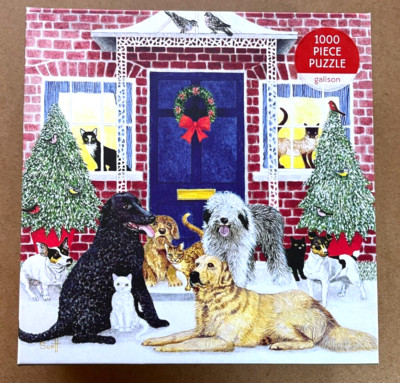 Galison 1000 piece puzzle CHRISTMAS COTTAGE- Brand New, Sealed