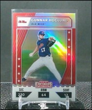 2021 Panini Elite Extra Edition Gunnar Hoglund College Ticket Prizm Holo 