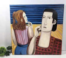 CHARLES SUCSAN 1981 Canadian Artist Oil art Painting Expressionist Figurative