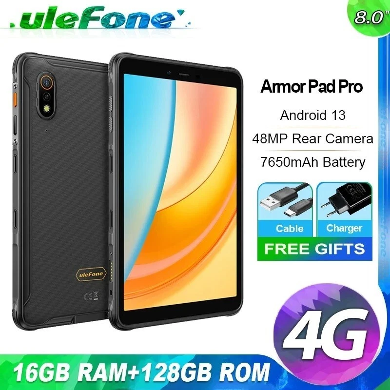 Ulefone Armor Pad Pro Robust Tablet 8 Zoll 7560mAh 16GB +128GB Android 13 4G Pad - Bild 2 von 4