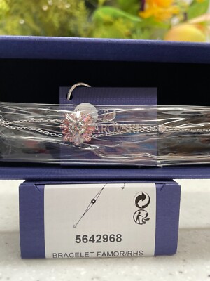 Swarovski Idyllia bracelet Mixed cuts, Sun, Pink, Rhodium plated