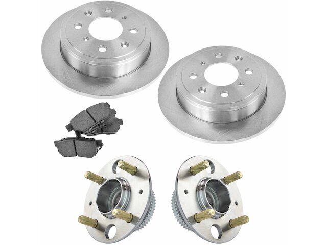 Rear Brake Pad and Rotor and Wheel Hub Kit fits Civic del Sol 1995-1997 54QGWR