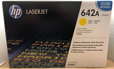 HP 642A CB402A YELLOW TONER CARTRIDGE Laserjet Brand New Genuine / LOT OF TWO