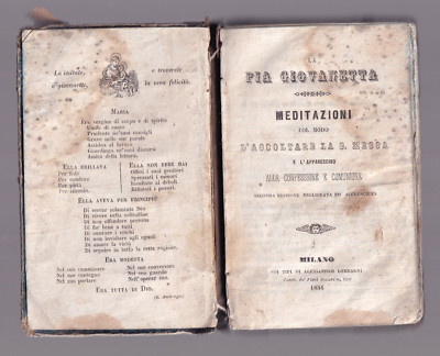 Buch La Pia Giovanetta Meditationen 1854 Art zu hören Messe SC121A