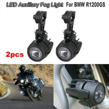 2x Motorcycle Auxiliary Fog Spot Lights Driving Lamps LED For BMW R1200GS F800GS