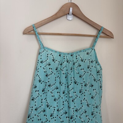 Debbie Katz South Beach Womens Maxi Dress Large Aqua Tiered Mixed Print  Coastal | eBay