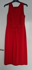 FALCINI SLEEVELESS BRIGHT RED BOW DETAIL MID LENGTH FORMAL PENCIL DRESS 10-12