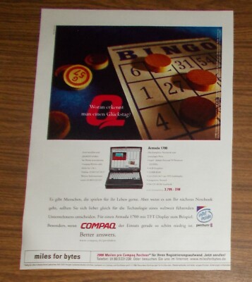 Seltene Werbung COMPAQ ARMADA 1700 Laptop Portable Computer 1999