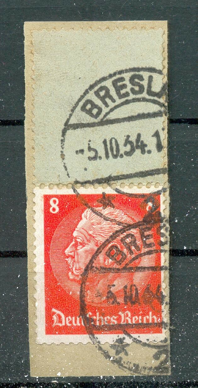 Dr-3.Reich 517 R ROLLENMARKENENDE Gest. Luxusbriefstück (G6933