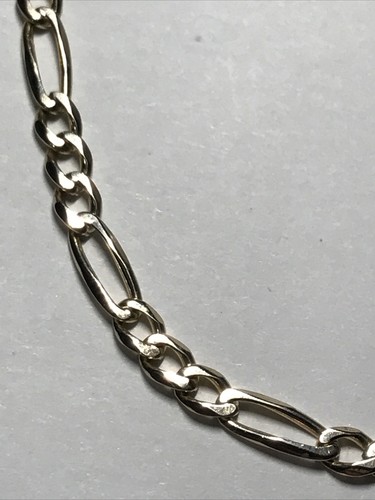 14K Yellow Solid Gold 4.5 MM Figaro Bracelet 8 Inches; 6.7 grams - Picture 2 of 9
