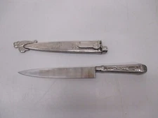 Vtg Elmo Inox Brazil Cowboy Themed Gaucho Boot Knife & Sheath