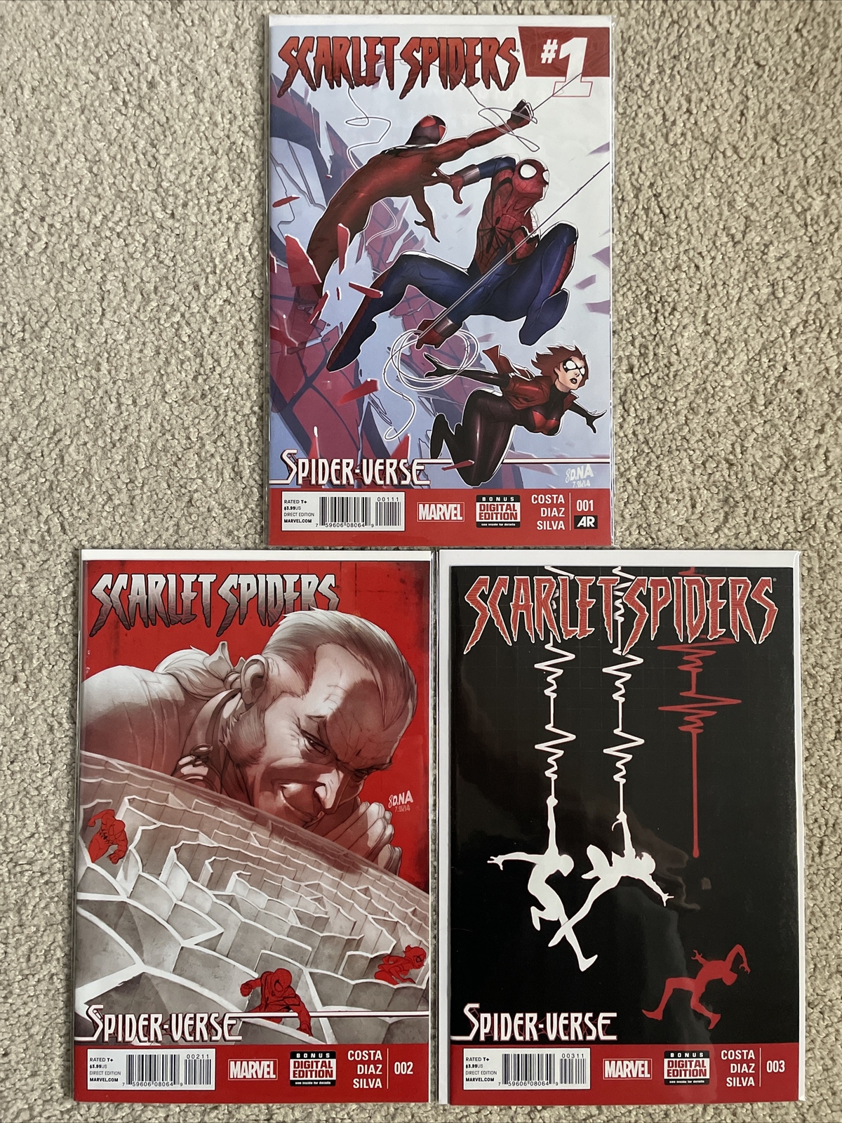 Scarlet Spiders #1-3 Complete Series Set 2014 Marvel Comics Lot Spider-Verse