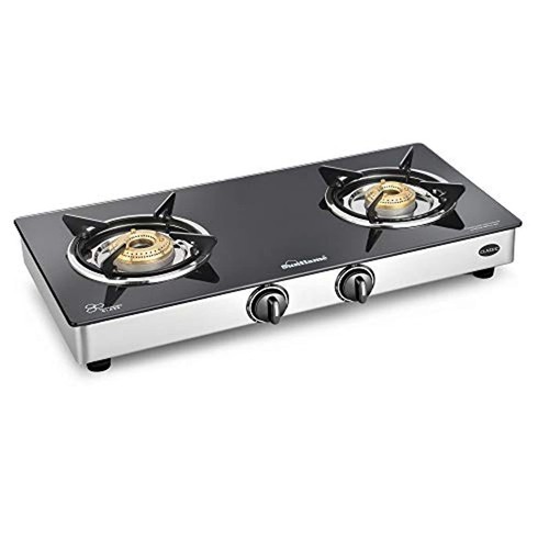 sunflame gas stove 2 burner glass top