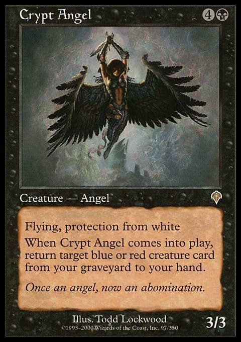 MTG - Crypt Angel - Invasion - LP, English Magic FLAT RATE SHIP