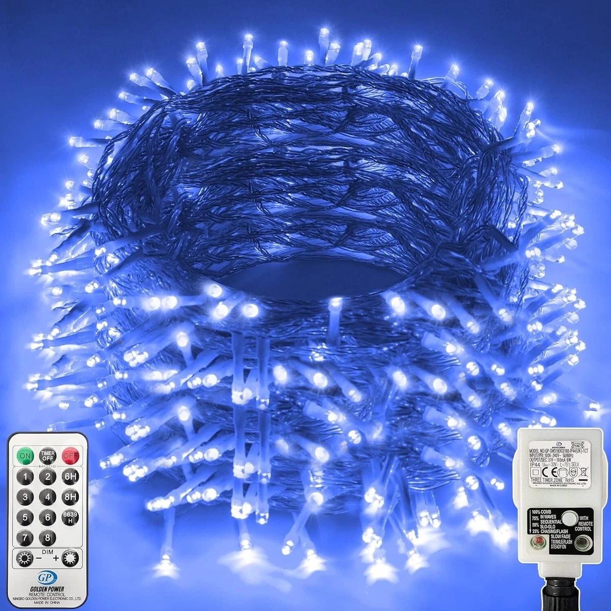 Christmas Fairy Lights Outdoor LED String Lights Extra Long 120m 1000LED Blue