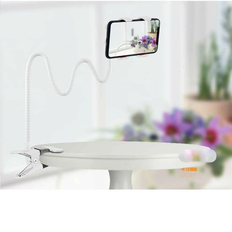 2x Flexible Lazy Bracket Mobile Phone Stand Holder Bed Desk For iPhone Samsung - Image 2 of 4