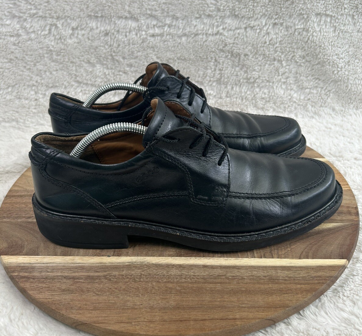 SAOLA Scarpe eleganti ECCO da uomo con lacci in pelle nera taglia 44 taglia US 10