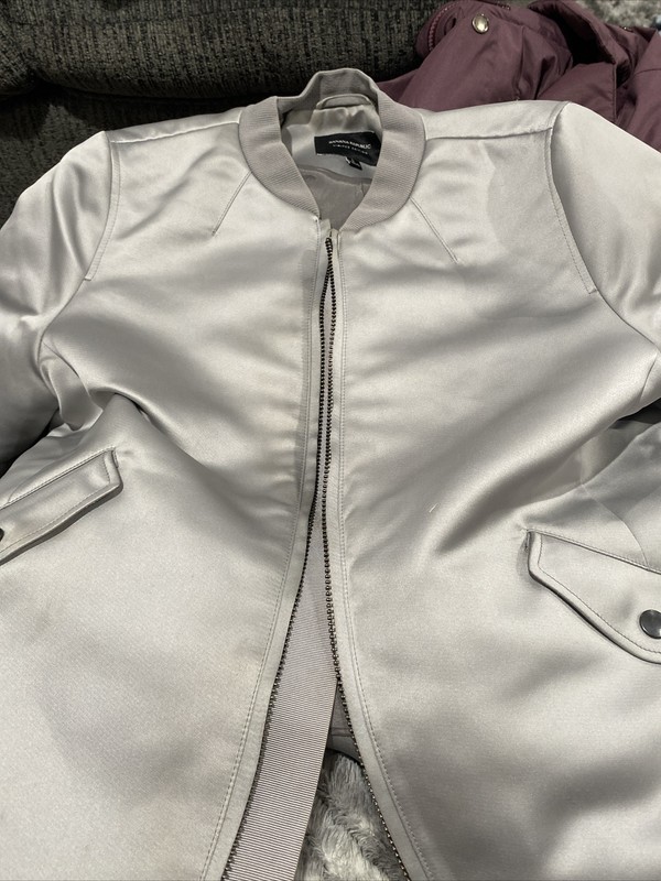 Banana Republic Limited Edition Women’s Silver Bomber Jacket Size S