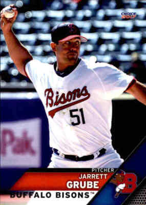 2017 Buffalo Bisons Choice #10 Jarrett Grube Fort Wayne Indiana IN Baseball Card
