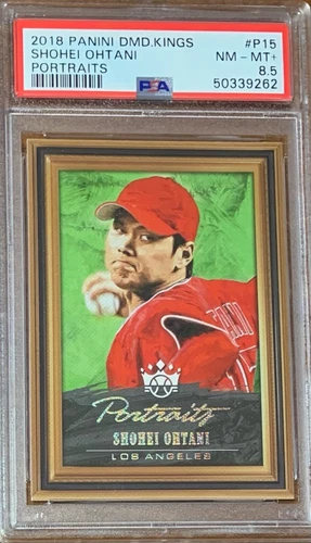 2018 Panini Diam Kings Portrait P15 Shohei Ohtani Rookie Angels Dodgers PSA 8.5