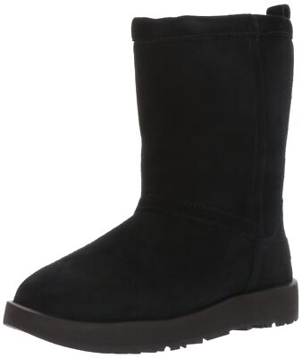Women's UGG Classic Short Waterproof Boots Black New | eBay