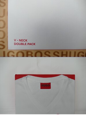 Neu Hugo Boss Herren 2er-Pack blau grau Baumwolle normale Jeans T-Shirt M L XL XXL XXXL