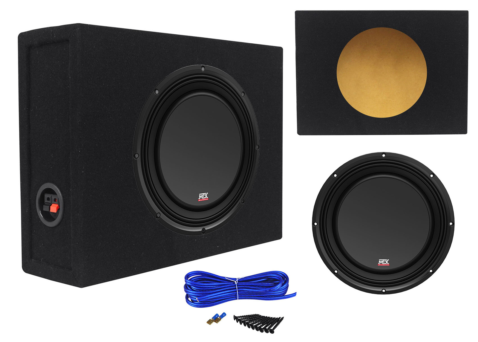 MTX 3510-04S 10 600-Ваттный автомобильный сабвуфер малой мощности Герметичный тонкий корпус Sub Box 23490₽