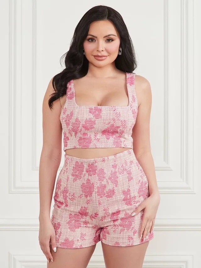 MARCIANO Avah Woven Crop Top レディース 🩷 NWT Guess By MARCIANO Avah Woven Crop Top Size L 🩷 | eBay