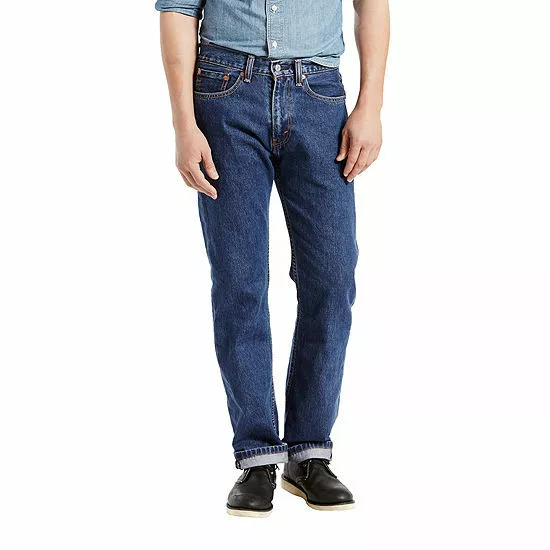 levi s 505 jeans levis uomo regular fit a vita alta gamba dritta