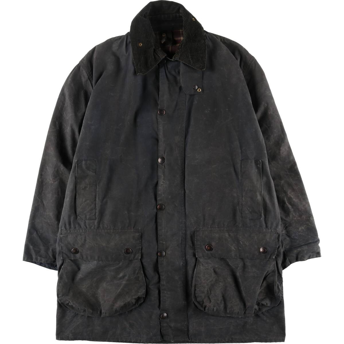 3ワラント Barbour border size38 90'S Barbour BORDER 3 Warrant waxed cotton oiled jacket made
