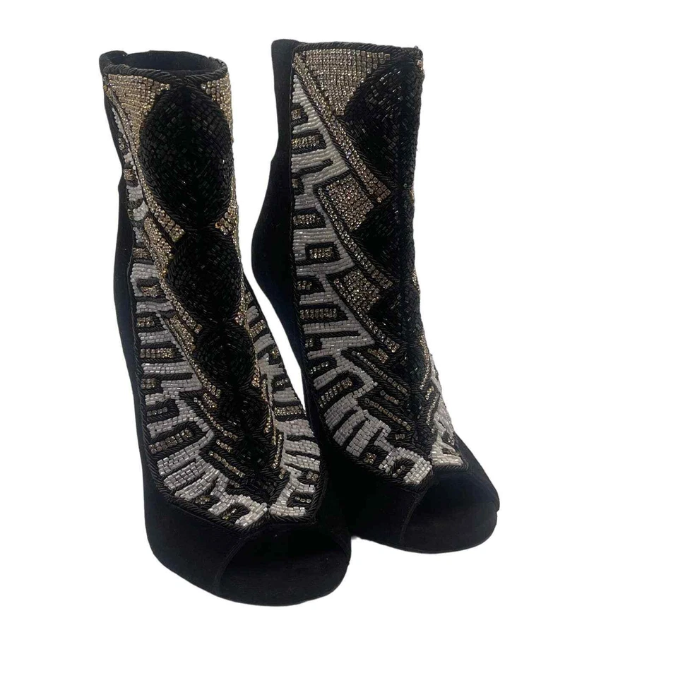 Botas Balmain x H&M Peep-Toe Tacón Cuentas Cristal Talla EU 39 / EE. UU. 8 Foto 2 de 4