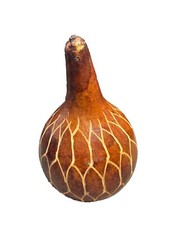 Hand Carved Gourd Folk Art Shaker 7.5  